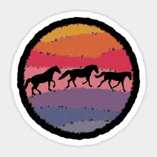 Running horses orb Sticker